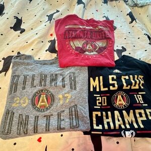 Atlanta United T-Shirt Bundle (3 Shirts) – Men’s XXL (2X) ⚽️❤️🖤